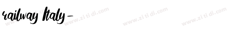 railway Italy字体转换